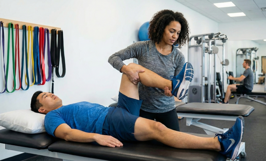 Sports medicine rehabilitation and physio session in Arima, Trinidad